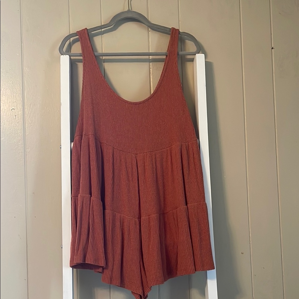 Hudson Gray Knit Romper - Burnt Orange